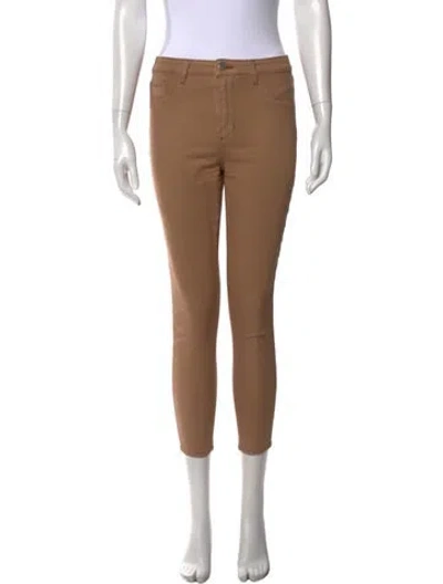 Pre-owned L'agence Skinny Leg Pants In Brown