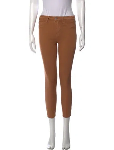 Pre-owned L'agence Skinny Leg Pants In Brown