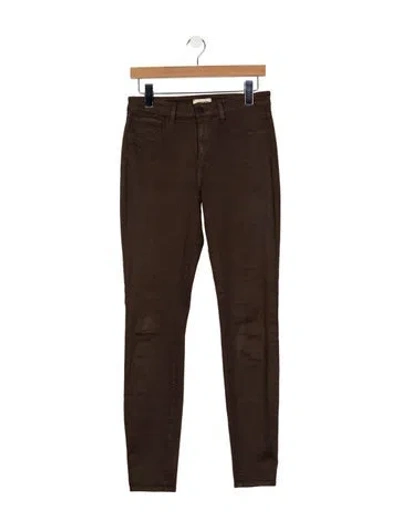 Pre-owned L'agence Skinny Leg Pants In Brown