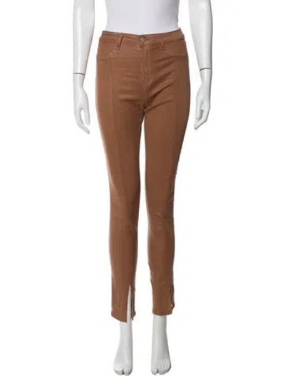 Pre-owned L'agence Skinny Leg Pants In Brown