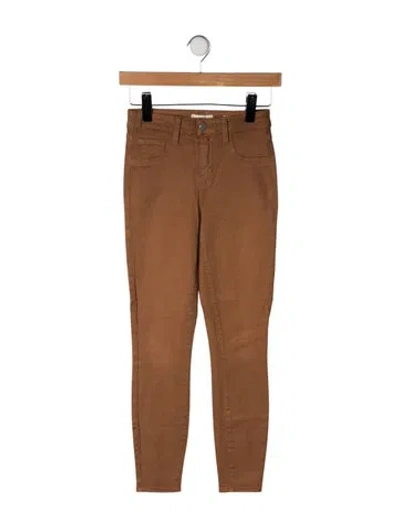 Pre-owned L'agence Skinny Leg Pants In Brown