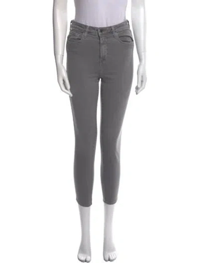 Pre-owned L'agence Skinny Leg Pants In Gray