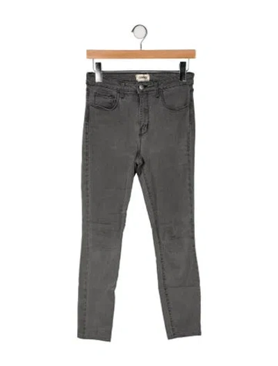 Pre-owned L'agence Skinny Leg Pants In Gray