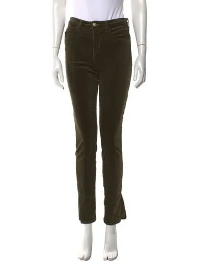 Pre-owned L'agence Skinny Leg Pants In Green