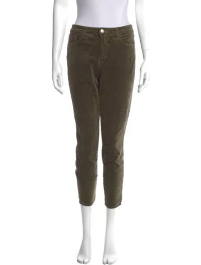 Pre-owned L'agence Skinny Leg Pants In Green