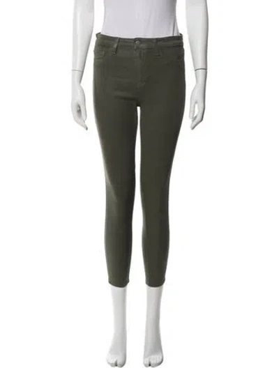 Pre-owned L'agence Skinny Leg Pants In Green