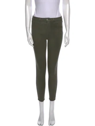 Pre-owned L'agence Skinny Leg Pants In Green