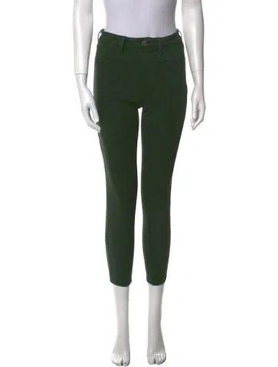 Pre-owned L'agence Skinny Leg Pants In Green