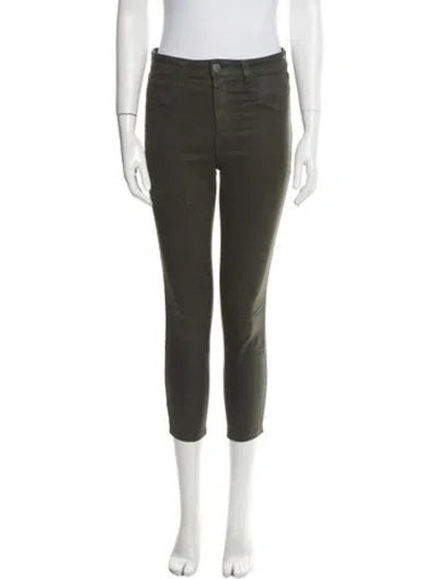 Pre-owned L'agence Skinny Leg Pants In Green