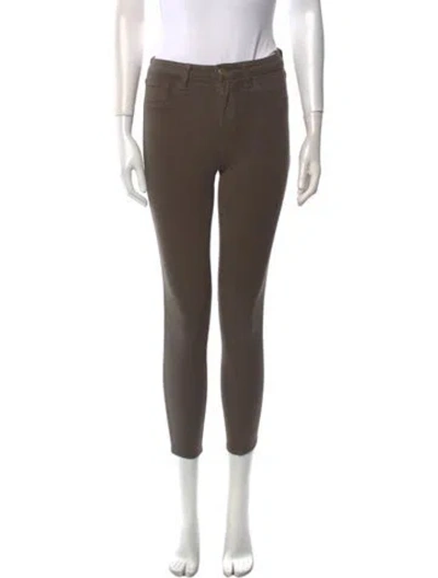 Pre-owned L'agence Skinny Leg Pants In Green