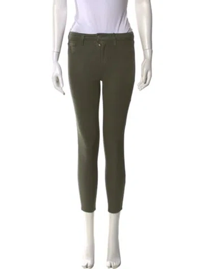 Pre-owned L'agence Skinny Leg Pants In Green