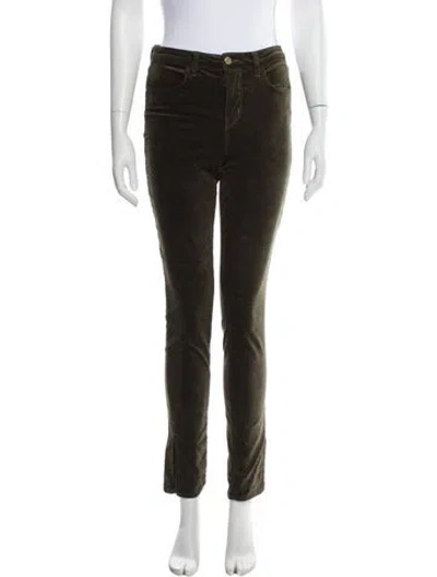 Pre-owned L'agence Skinny Leg Pants In Green