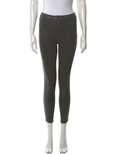 Pre-owned L'agence Skinny Leg Pants In Green