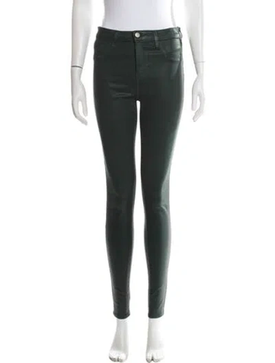 Pre-owned L'agence Skinny Leg Pants In Green