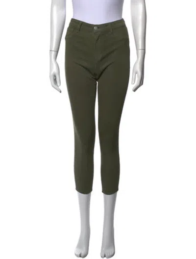 Pre-owned L'agence Skinny Leg Pants In Green