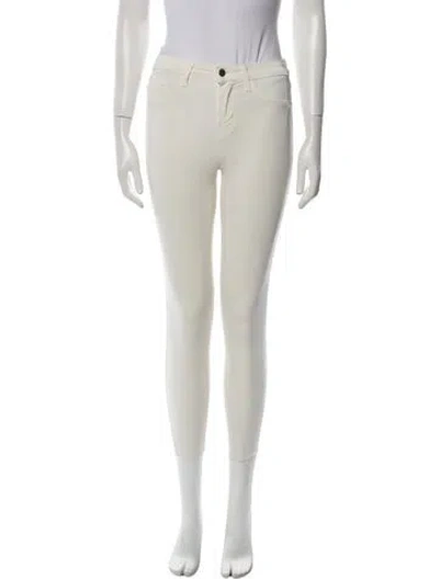Pre-owned L'agence Skinny Leg Pants In Neutral
