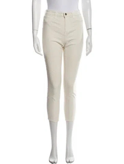 Pre-owned L'agence Skinny Leg Pants In Neutral