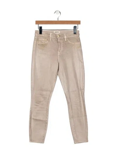 Pre-owned L'agence Skinny Leg Pants In Neutral