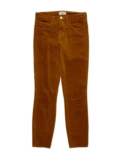 Pre-owned L'agence Skinny Leg Pants In Orange