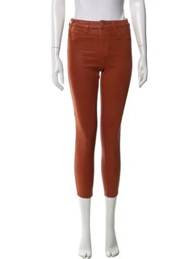 Pre-owned L'agence Skinny Leg Pants In Orange