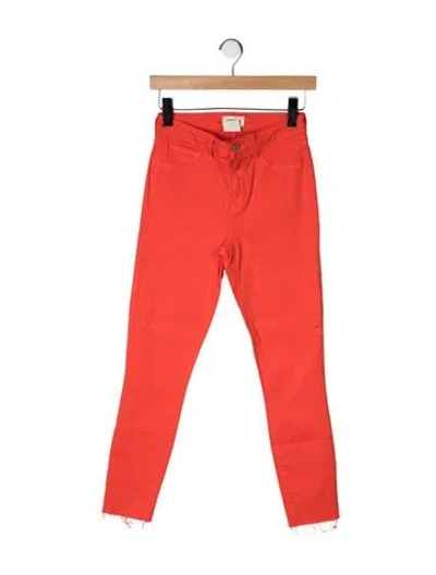 Pre-owned L'agence Skinny Leg Pants In Orange
