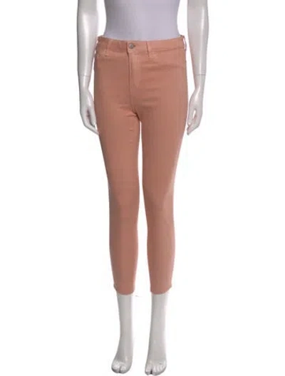 Pre-owned L'agence Skinny Leg Pants In Pink