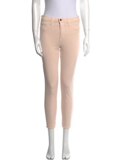 Pre-owned L'agence Skinny Leg Pants In Pink