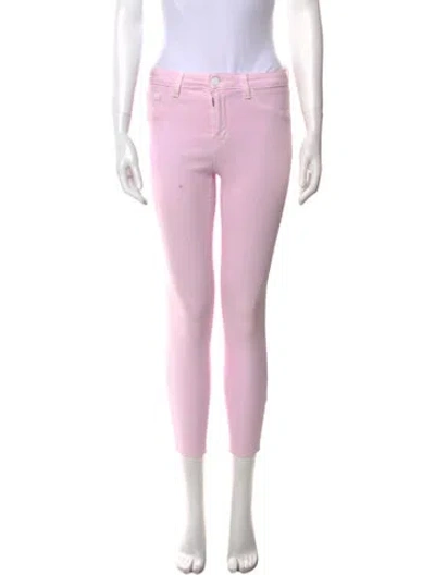 Pre-owned L'agence Skinny Leg Pants In Pink