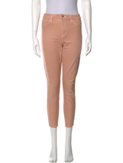 Pre-owned L'agence Skinny Leg Pants In Pink