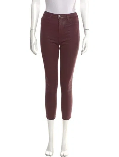 Pre-owned L'agence Skinny Leg Pants In Purple