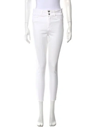 Pre-owned L'agence Skinny Leg Pants In White