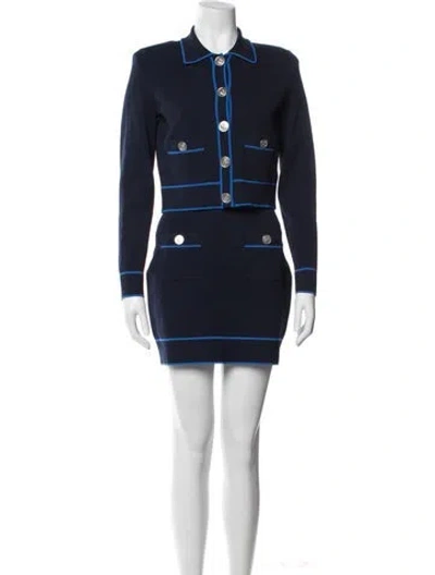 Pre-owned L'agence Skirt Set W/ Tags In Blue