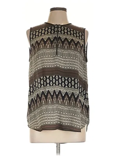 Pre-owned L'agence Sleeveless Blouse In Brown