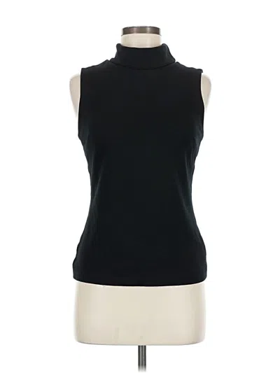 Pre-owned L'agence Sleeveless Top Black Turtleneck Tops