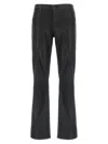 L'agence Sneeki Coated Flared Jeans In Black