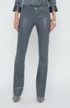 L'agence Sneeki Low Rise Raw Hem Straight Leg Jeans In Gray
