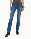 L'agence Sneeki Low-rise Straight-leg Jean In Stockton In Blue