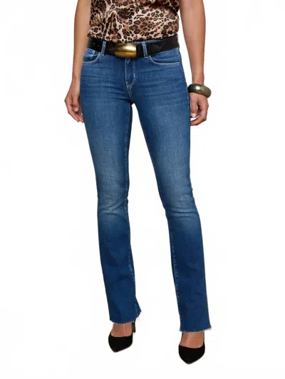 L'agence Sneeki Low-rise Straight-leg Jean In Irvine In Blue