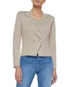 L'agence Sofia Cardigan In Pkgd-pale Khaki/gold