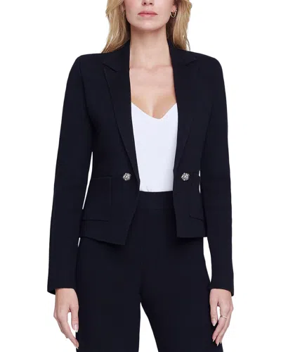 L'agence Sofia Knit Blazer In Black