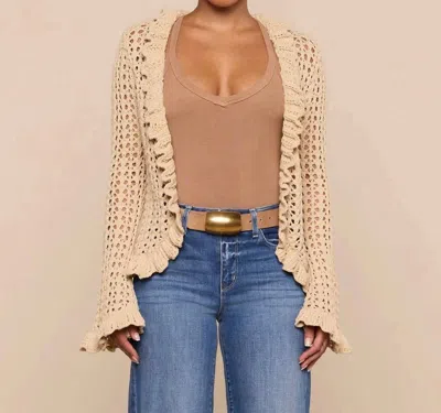 L'agence Solaris Crocheted Cardigan In Tiger In Brown