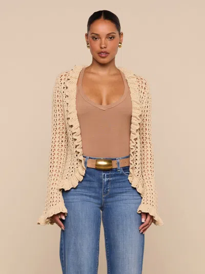 L'agence Solaris Crocheted Cardigan In Neutral