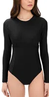 L'agence Solid Lambert One Piece Black In Black