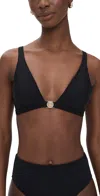 L'agence Solid Lexie Bikini Top Black In Black
