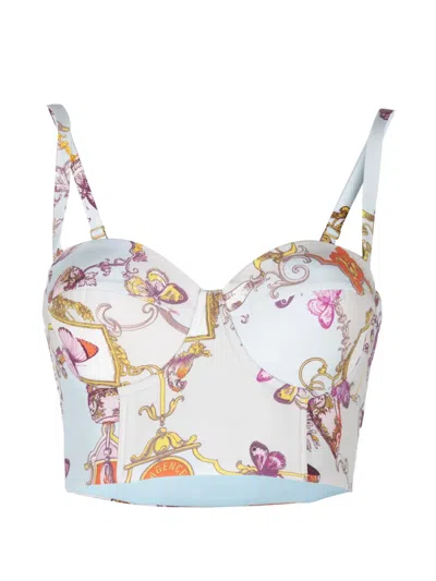 L'agence Sonya Crop Top In Blue