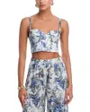 L'agence Sonya Silk Bralette In Multi