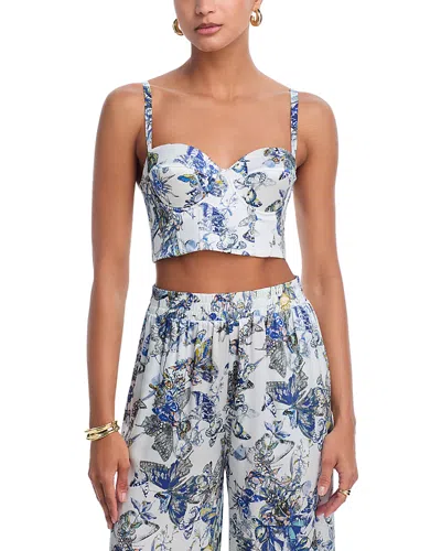 L'agence Sonya Silk Bralette In Multi