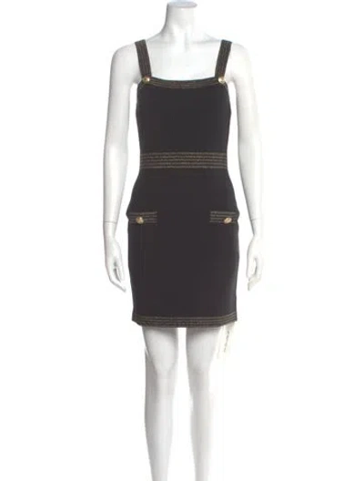 Pre-owned L'agence Square Neckline Mini Dress In Gray