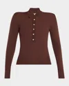 L'agence Sterling Collared Sweater In Brown