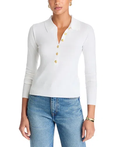 L'agence Sterling Collared Sweater In White